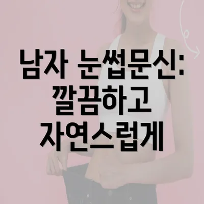 남자 눈썹문신: 깔끔하고 자연스럽게