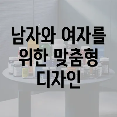 남자와 여자를 위한 맞춤형 디자인