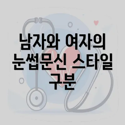 남자와 여자의 눈썹문신 스타일 구분