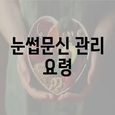 눈썹문신 관리 요령