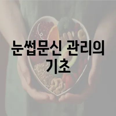 눈썹문신 관리의 기초