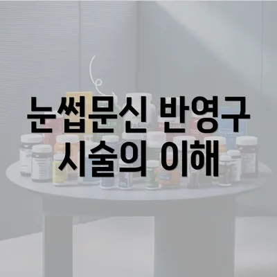 눈썹문신 반영구 시술의 이해