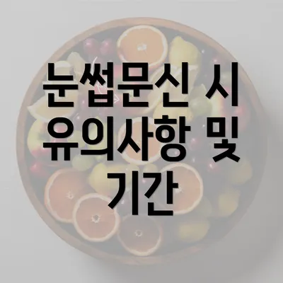 눈썹문신 시 유의사항 및 기간