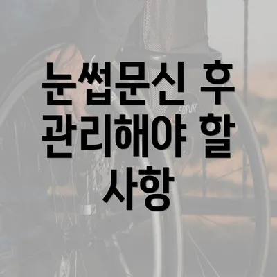 눈썹문신 후 관리해야 할 사항