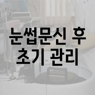 눈썹문신 후 초기 관리