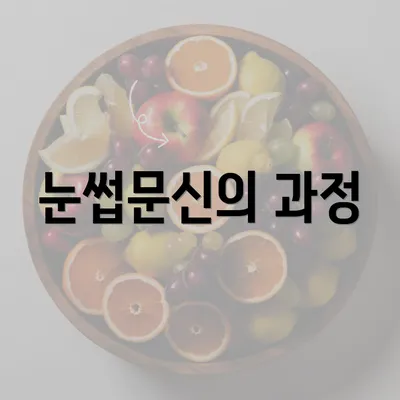 눈썹문신의 과정