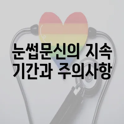 눈썹문신의 지속 기간과 주의사항