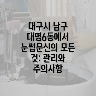 대구시 남구 대명6동에서 눈썹문신의 모든 것: 관리와 주의사항