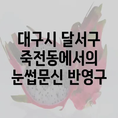 대구시 달서구 죽전동에서의 눈썹문신 반영구