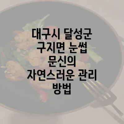 대구시 달성군 구지면 눈썹 문신의 자연스러운 관리 방법