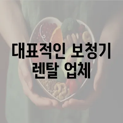 대표적인 보청기 렌탈 업체