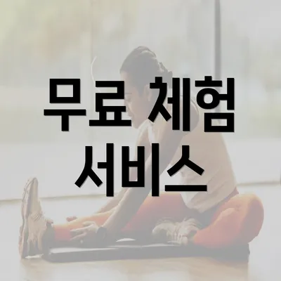 무료 체험 서비스