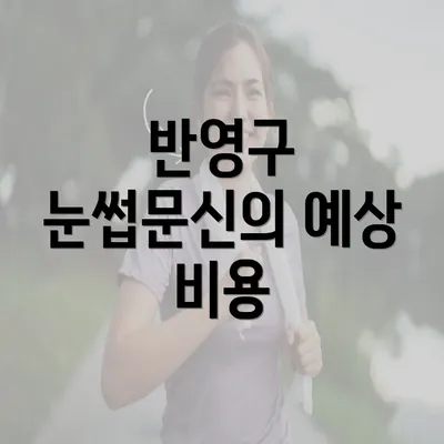 반영구 눈썹문신의 예상 비용