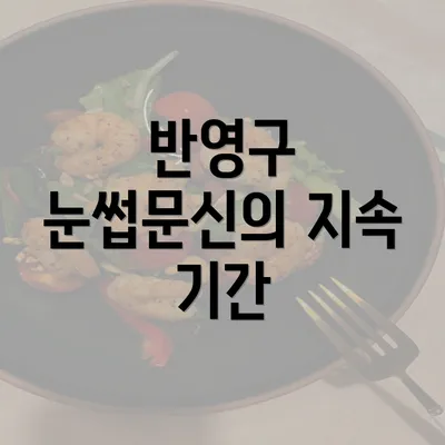 반영구 눈썹문신의 지속 기간