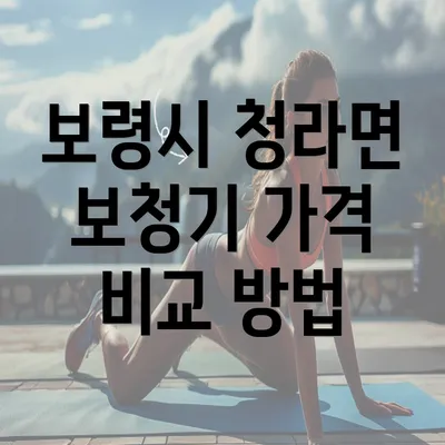 보령시 청라면 보청기 가격 비교 방법