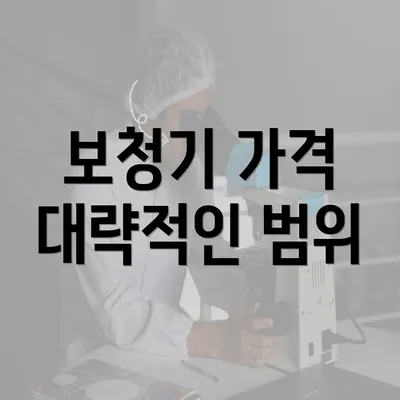 보청기 가격 대략적인 범위