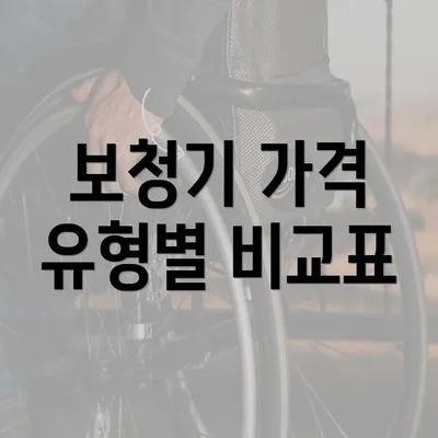 보청기 가격 유형별 비교표