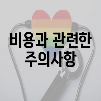 비용과 관련한 주의사항