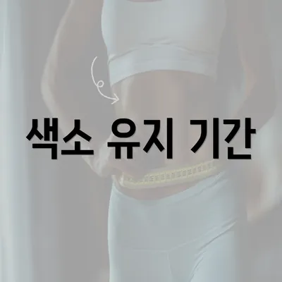 색소 유지 기간