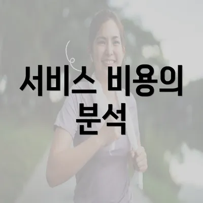 서비스 비용의 분석