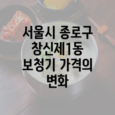 서울시 종로구 창신제1동 보청기 가격의 변화