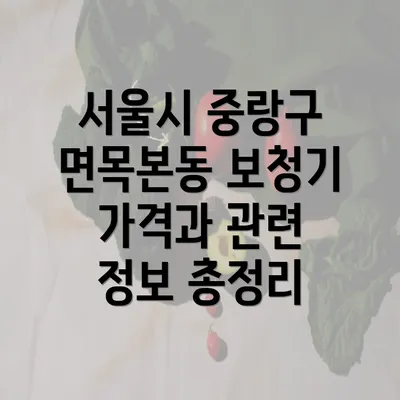 서울시 중랑구 면목본동 보청기 가격과 관련 정보 총정리