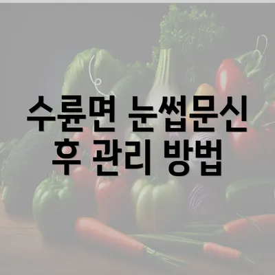 수륜면 눈썹문신 후 관리 방법