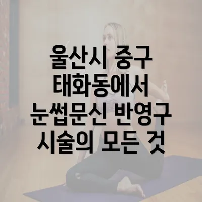 울산시 중구 태화동에서 눈썹문신 반영구 시술의 모든 것