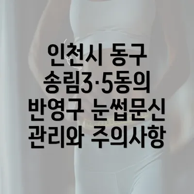 인천시 동구 송림3·5동의 반영구 눈썹문신 관리와 주의사항