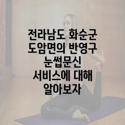 전라남도 화순군 도암면의 반영구 눈썹문신