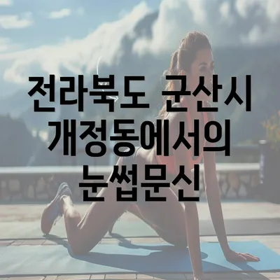 전라북도 군산시 개정동에서의 눈썹문신