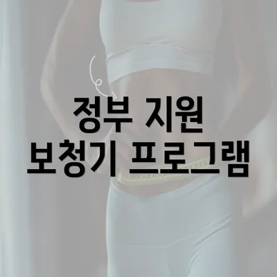 정부 지원 보청기 프로그램