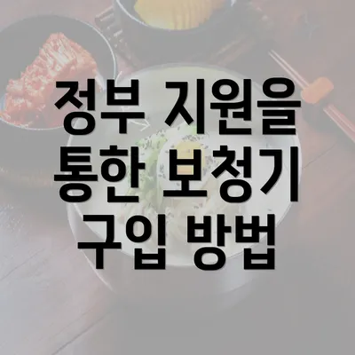 정부 지원을 통한 보청기 구입 방법