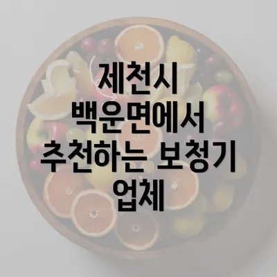 제천시 백운면에서 추천하는 보청기 업체