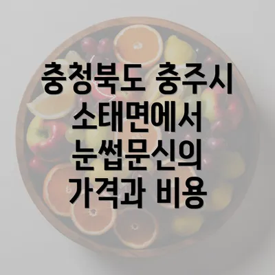 충청북도 충주시 소태면에서 눈썹문신의 가격과 비용