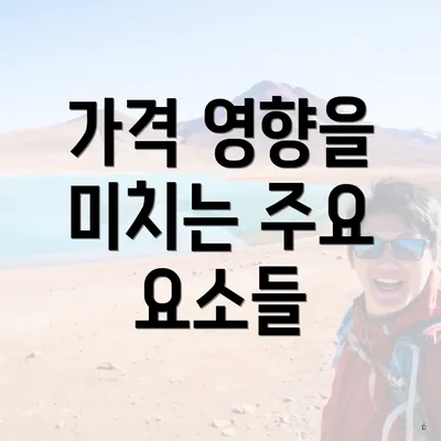 가격 영향을 미치는 주요 요소들