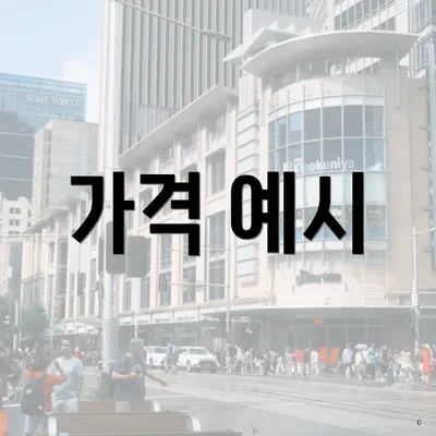 가격 예시