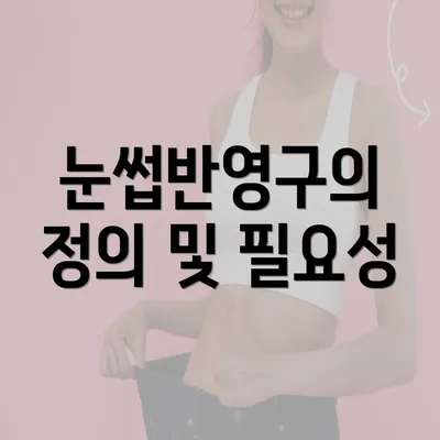 눈썹반영구의 정의 및 필요성