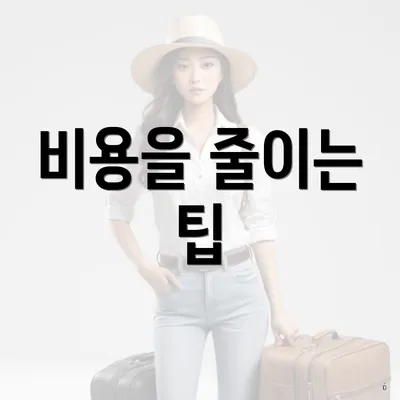 비용을 줄이는 팁