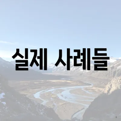 실제 사례들