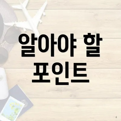 알아야 할 포인트