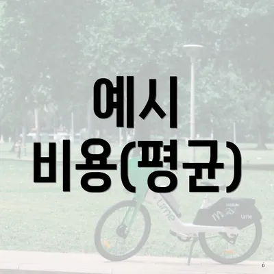 예시 비용(평균)