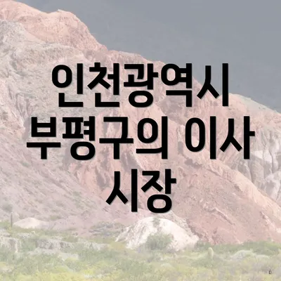 인천광역시 부평구의 이사 시장