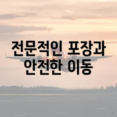 전문적인 포장과 안전한 이동