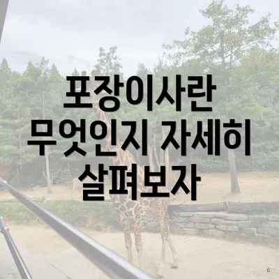 포장이사란 무엇인지 자세히 살펴보자