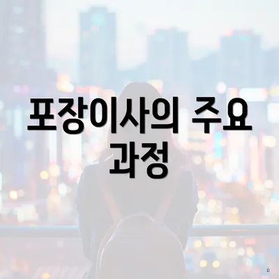포장이사의 주요 과정