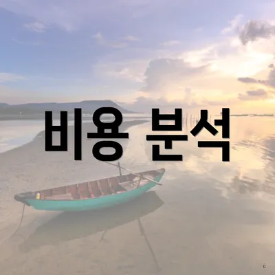 비용 분석