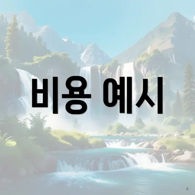 비용 예시