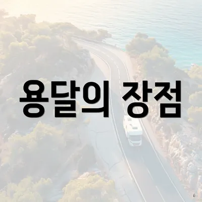 용달의 장점