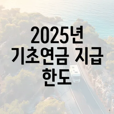 2025년 기초연금 지급 한도